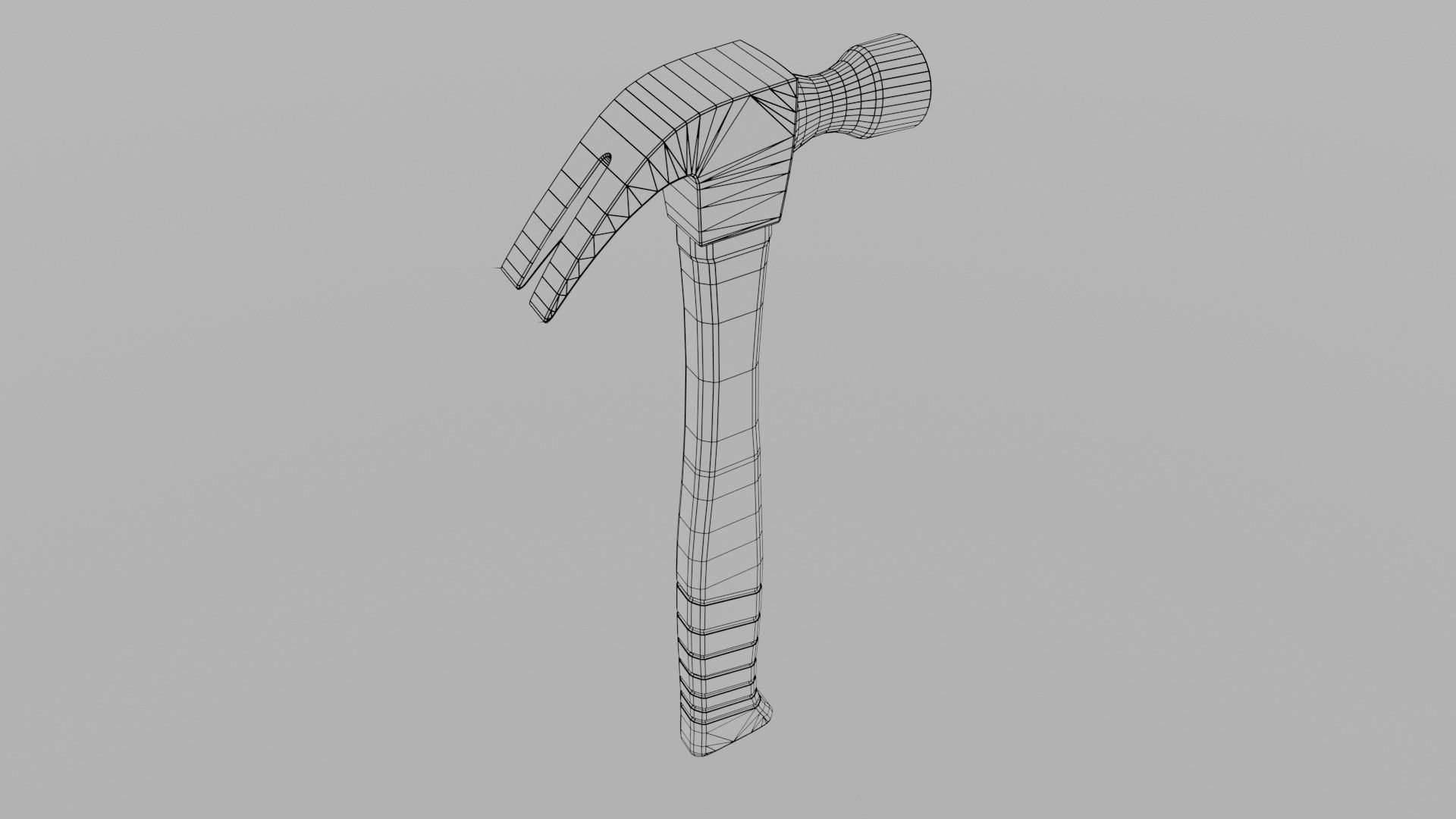 Carpentry hammer tool vol2 Low-poly 3D model_16