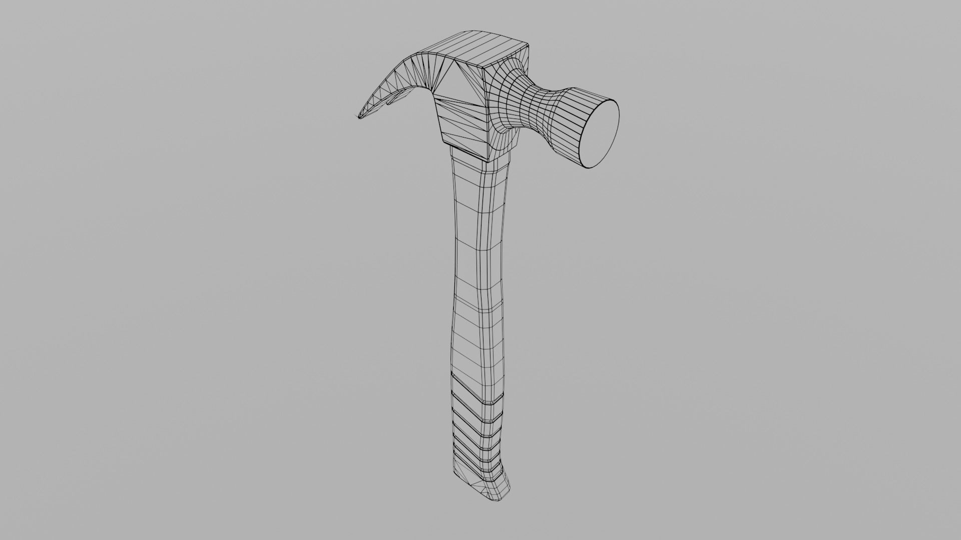 Carpentry hammer tool vol2 Low-poly 3D model_14