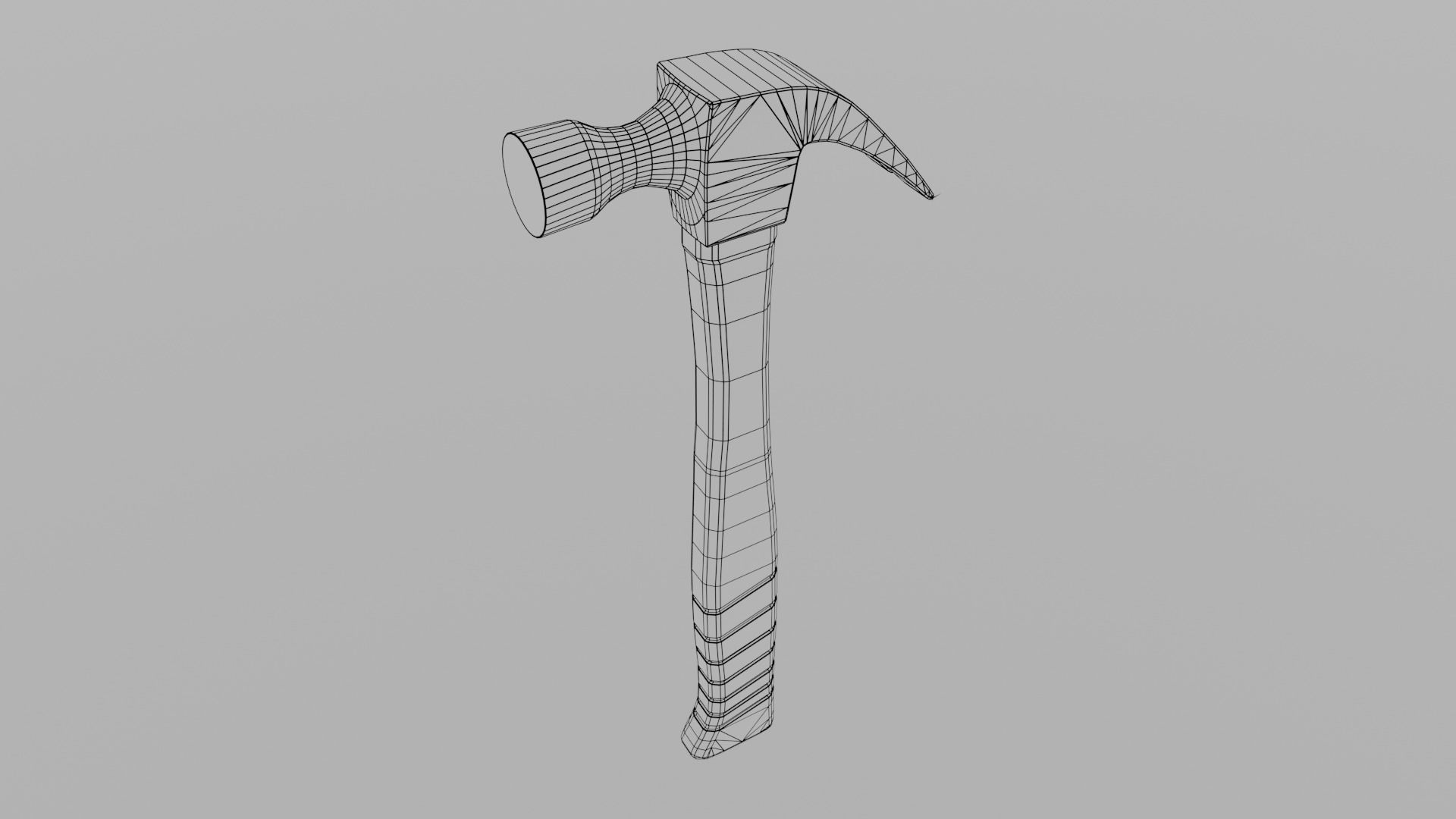 Carpentry hammer tool vol2 Low-poly 3D model_11