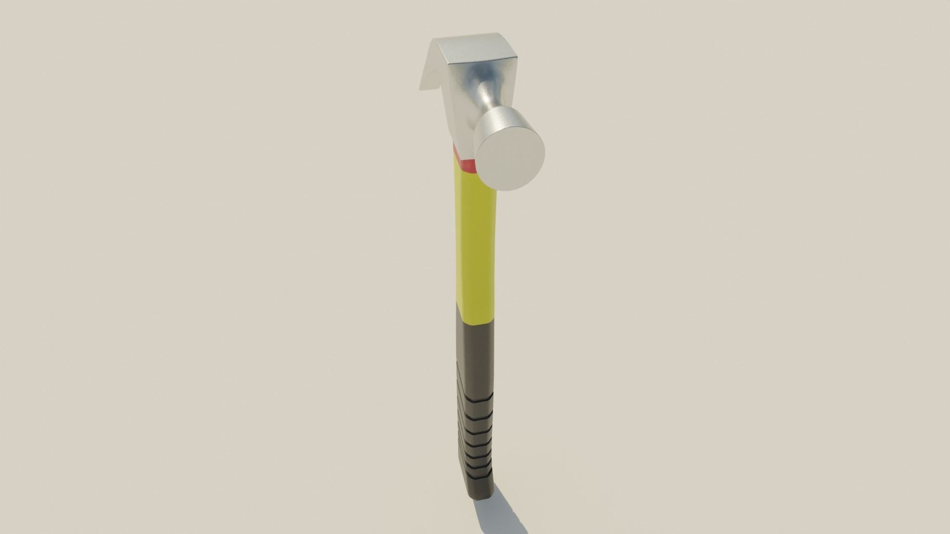 Carpentry hammer tool vol2 Low-poly 3D model_2