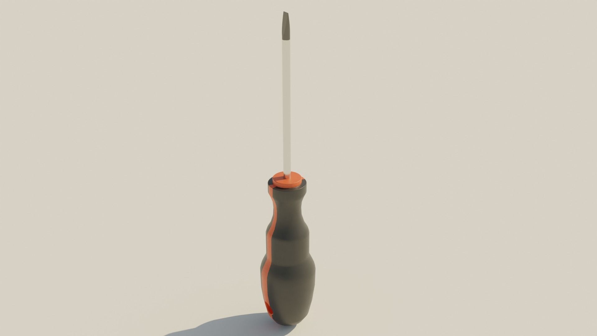 Screwdriver tool Low-poly 3D model_5