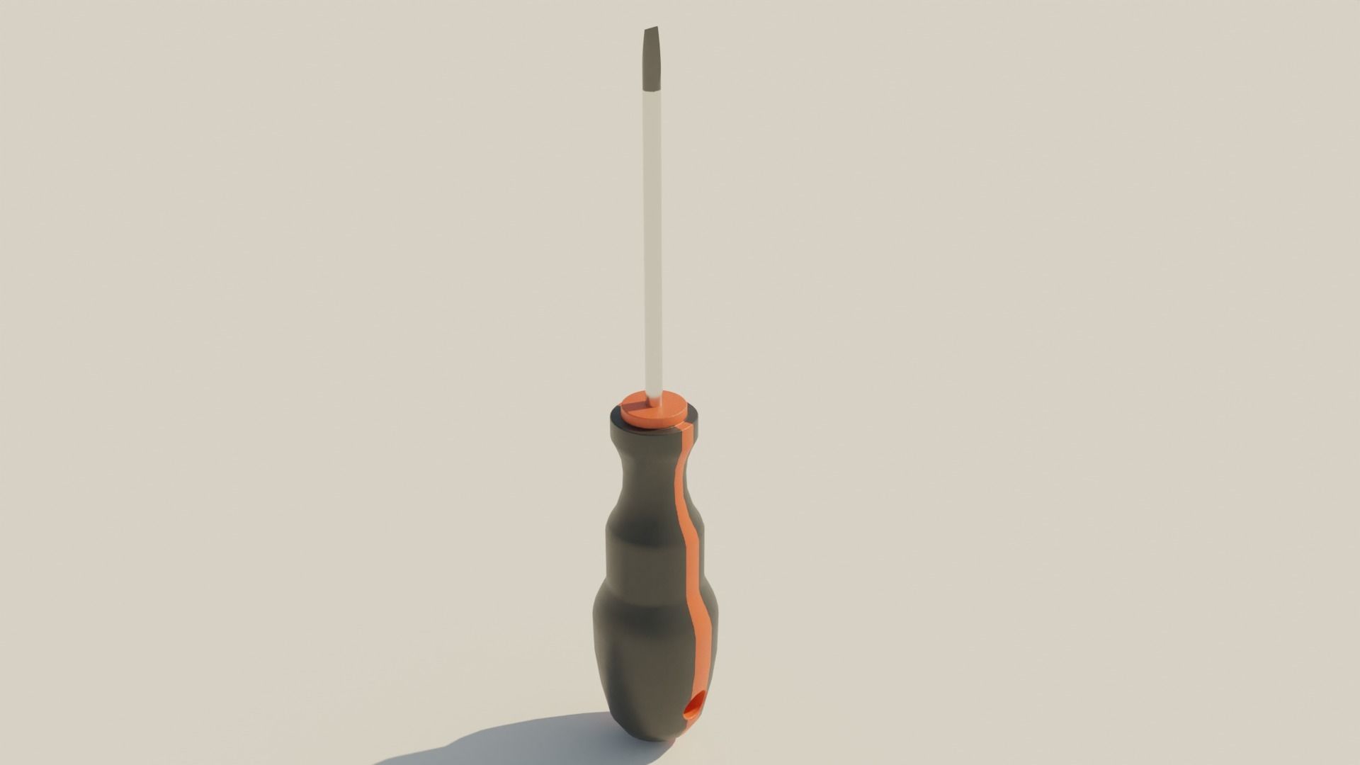 Screwdriver tool Low-poly 3D model_3