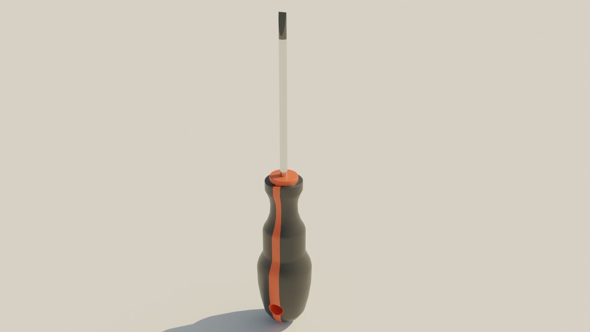 Screwdriver tool Low-poly 3D model_1