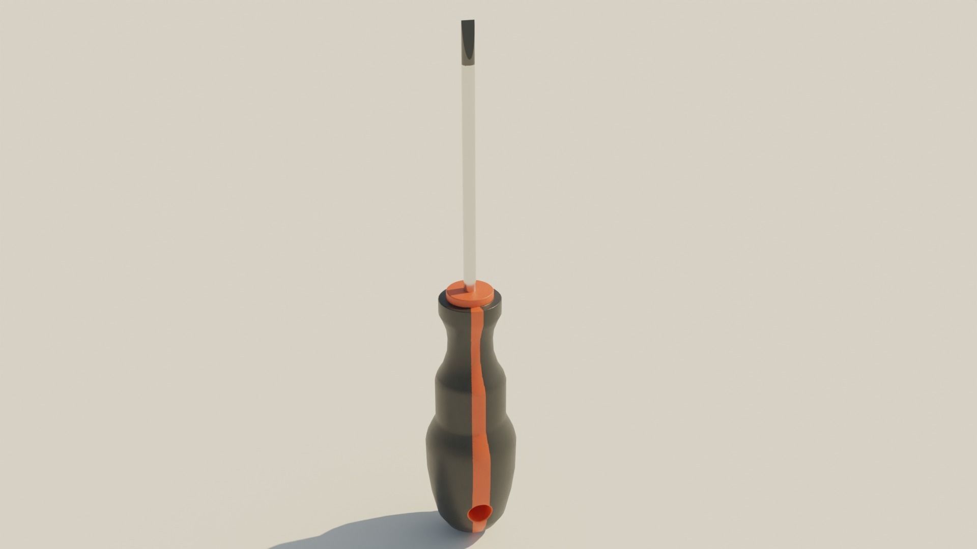 Screwdriver tool Low-poly 3D model_2