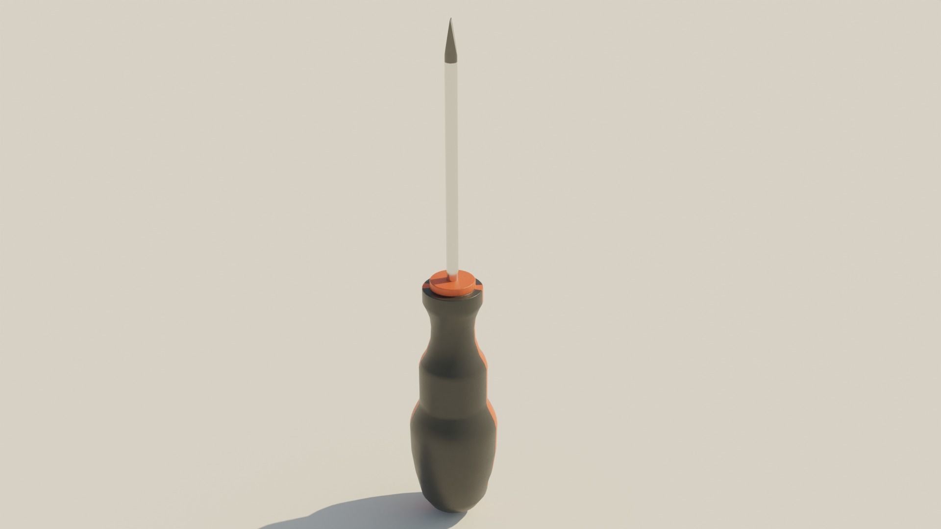 Screwdriver tool Low-poly 3D model_4