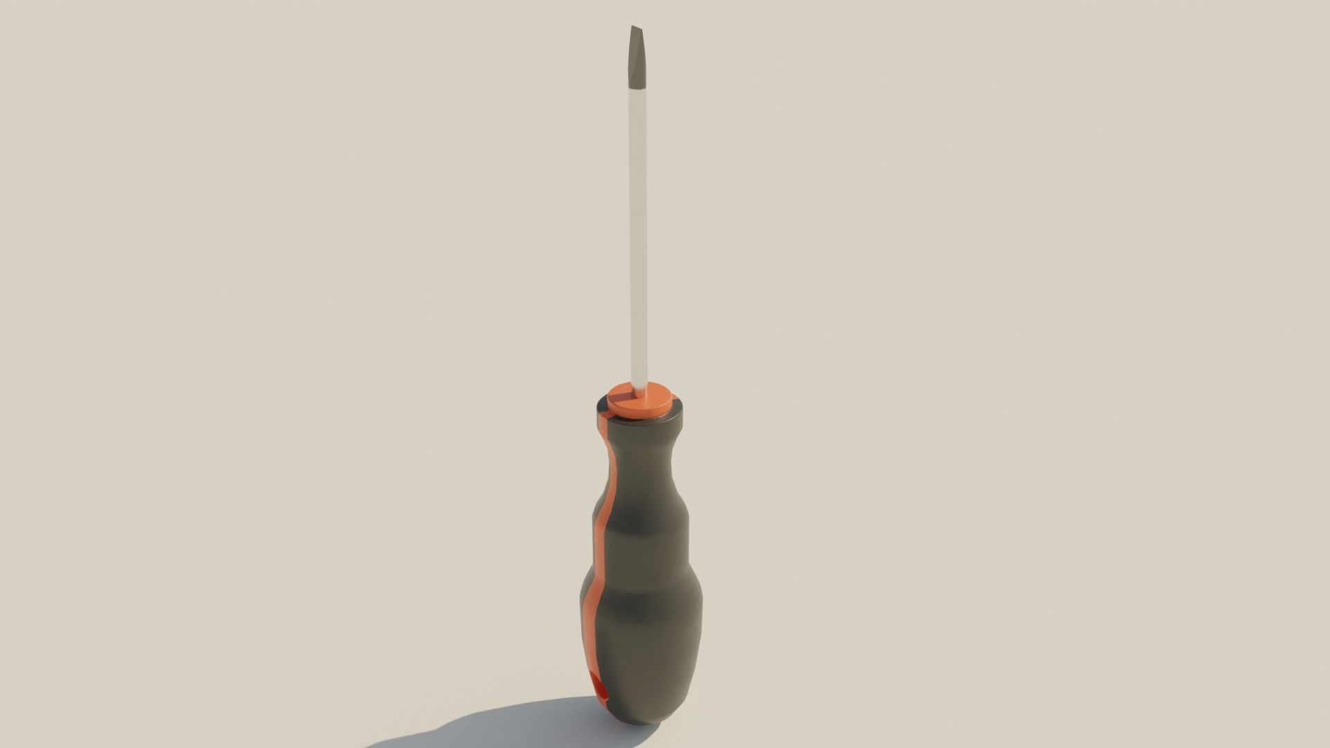 Screwdriver tool Low-poly 3D model_10