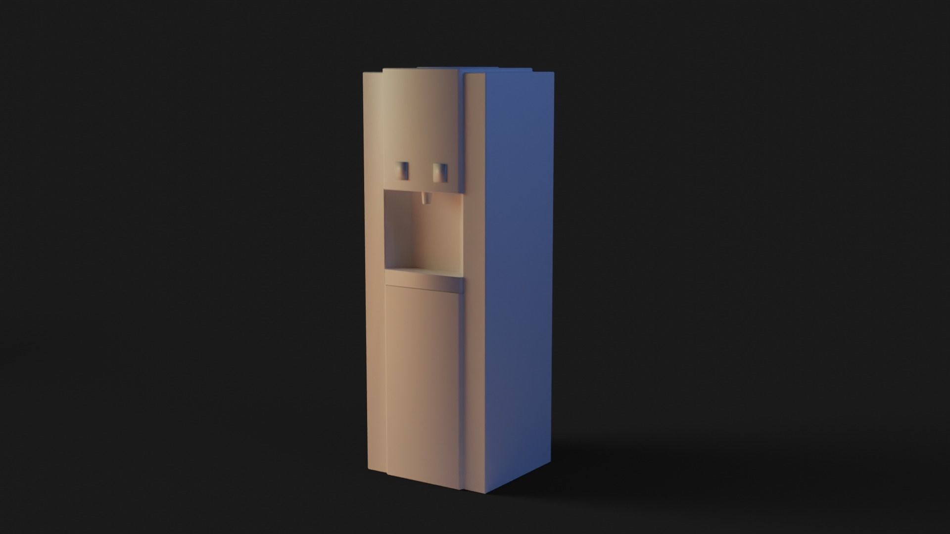 Water Cooler dispenser GameReady - LowPoly with PBR Material Low-poly 3D model_2