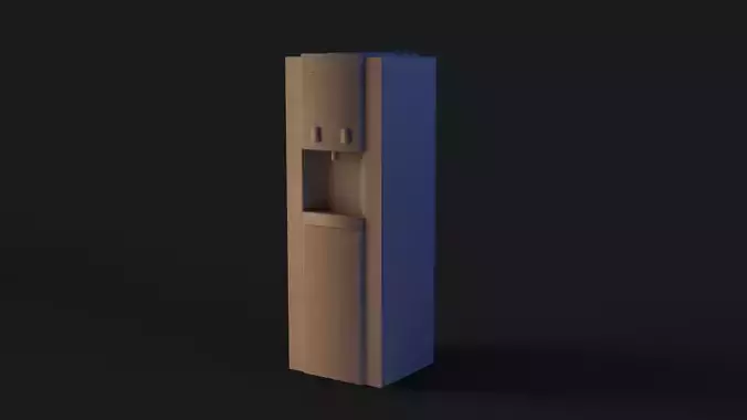 Water Cooler dispenser GameReady - LowPoly with PBR Material Low-poly 3D model