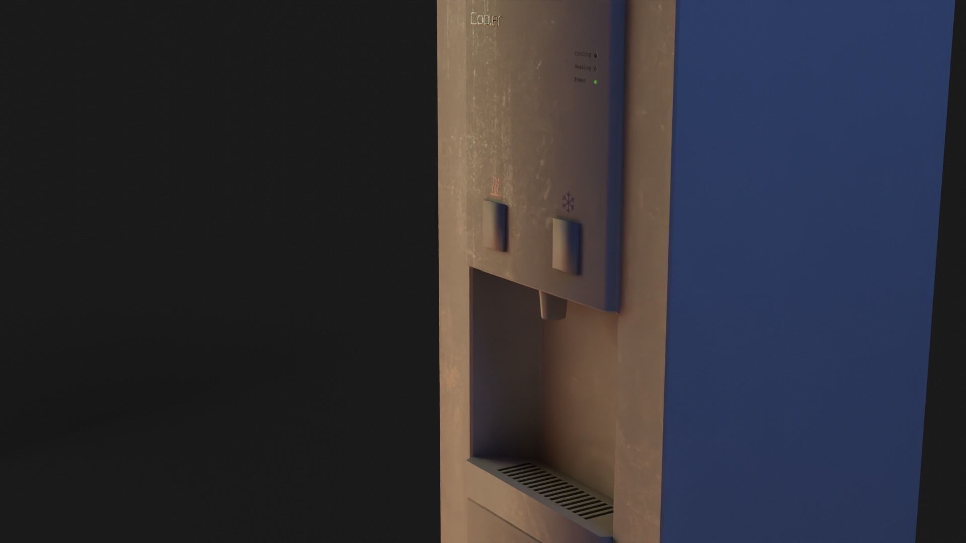 Water Cooler dispenser GameReady - LowPoly with PBR Material Low-poly 3D model_4