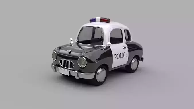 Cartoon Police Car Rig 
