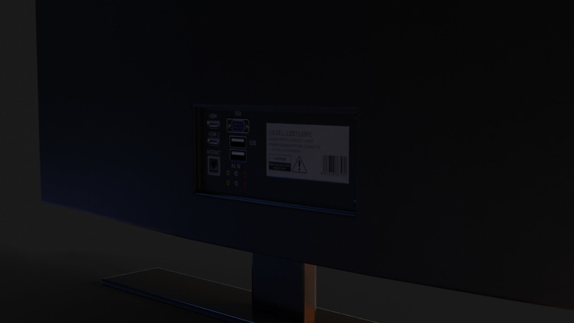 Television GameReady - LowPoly with PBR Material Low-poly 3D model_7