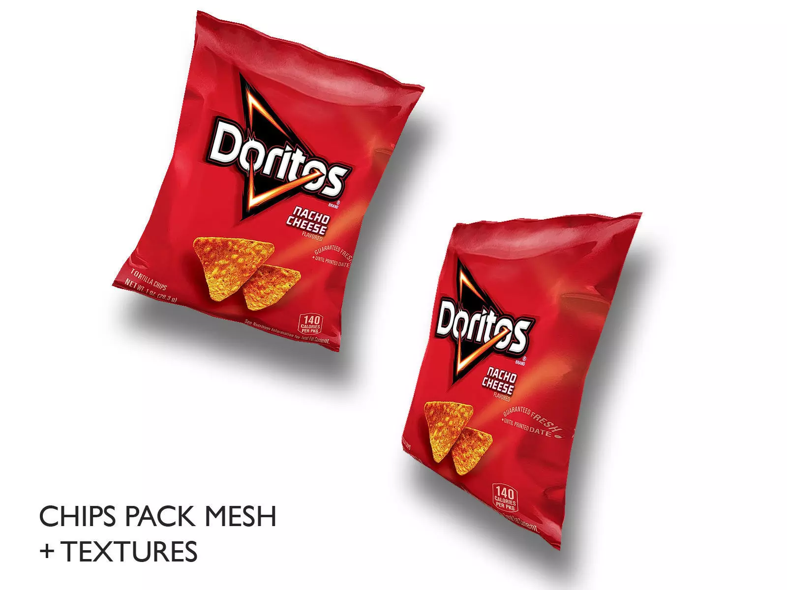 Doritos chips pack mesh 3D model