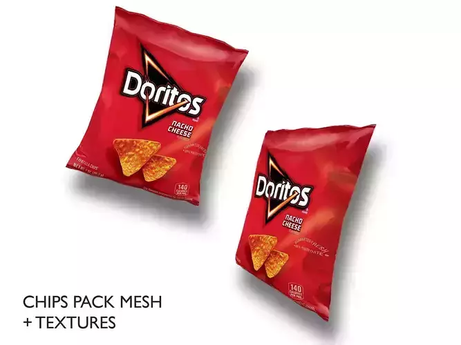 Doritos chips pack mesh 3D model
