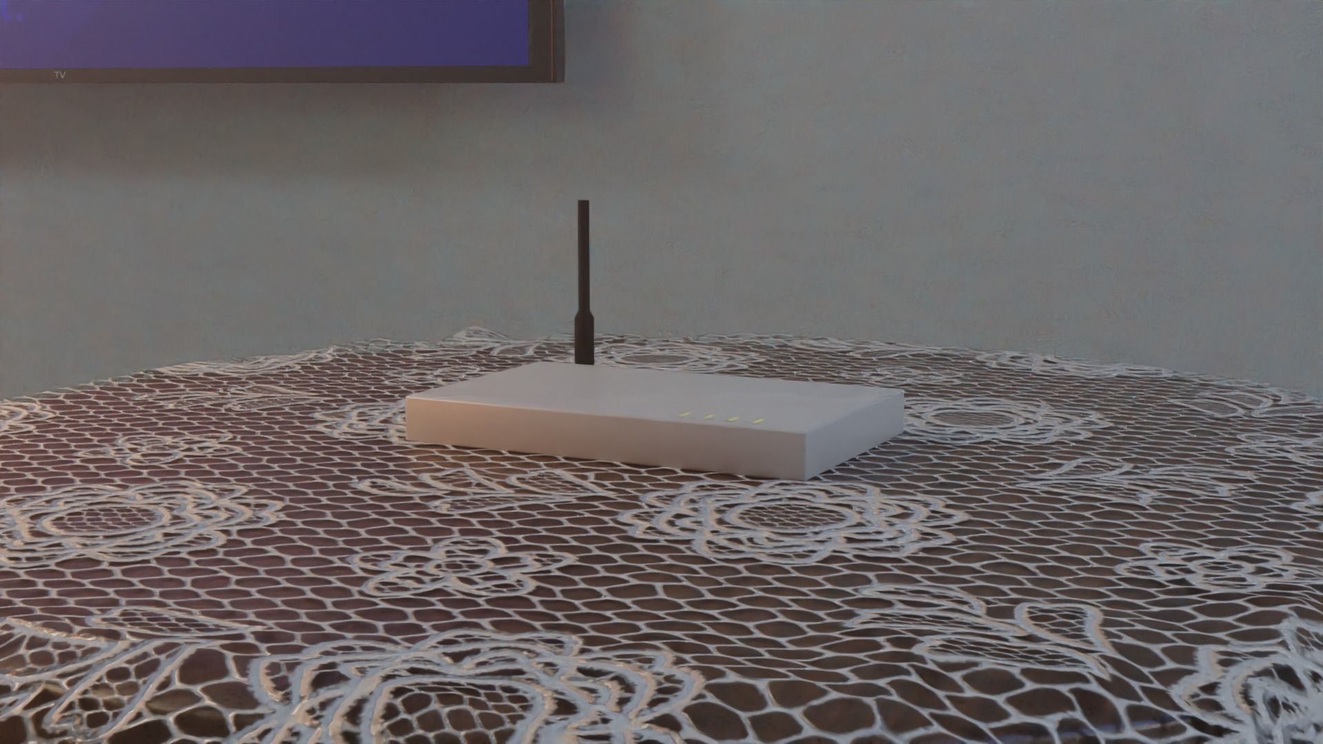 Internet Router GameReady - LowPoly with PBR Material Low-poly 3D model_7