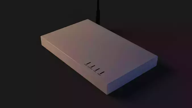 Internet Router GameReady - LowPoly with PBR Material Low-poly 3D model