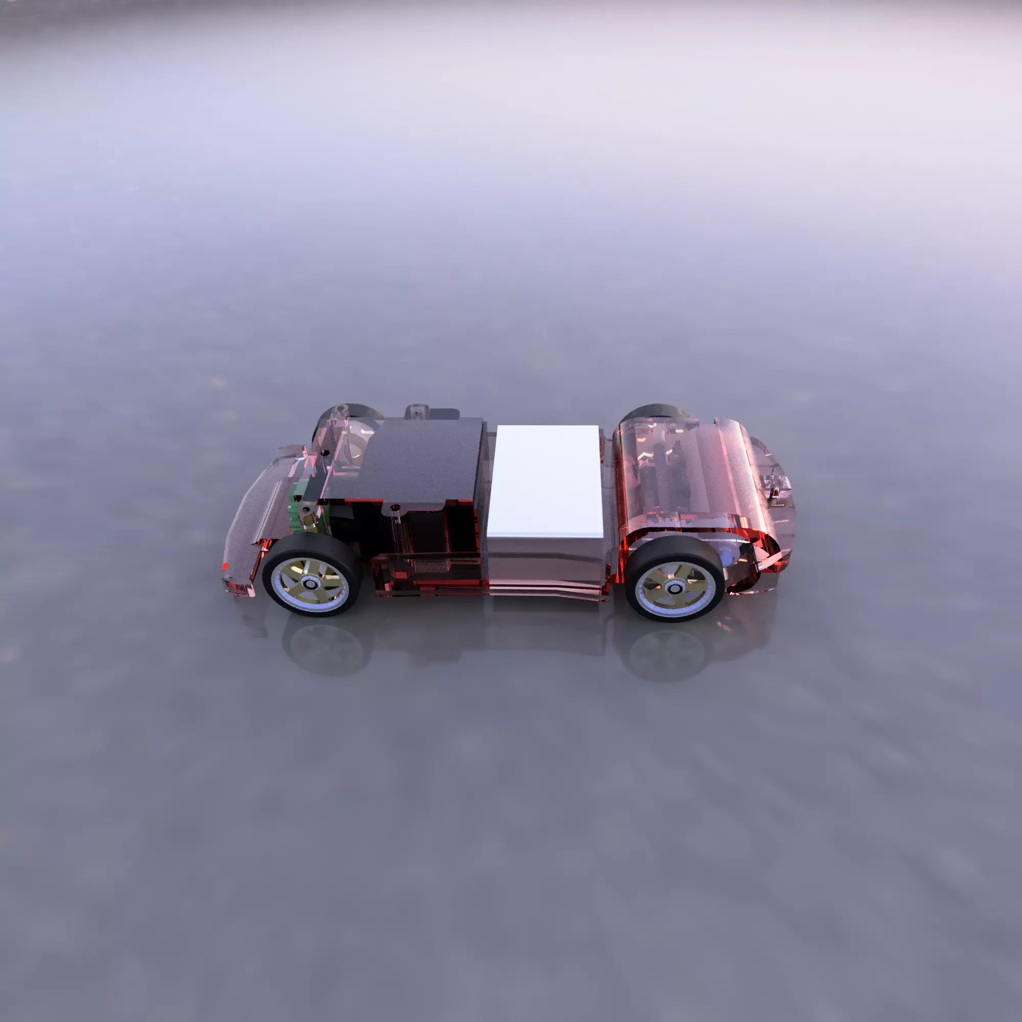 Hot Wheels Full Proportional RC Chassis for Mazda RX-7 FD 3D print model