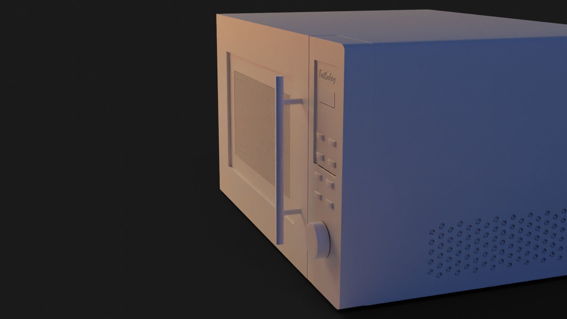 Microwave GameReady - LowPoly with PBR Material Low-poly 3D model_6