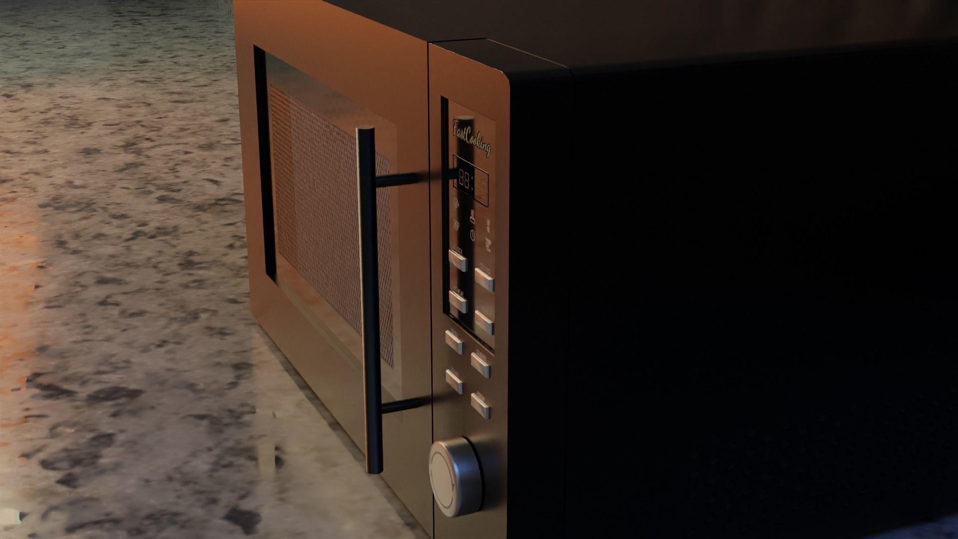 Microwave GameReady - LowPoly with PBR Material Low-poly 3D model_1