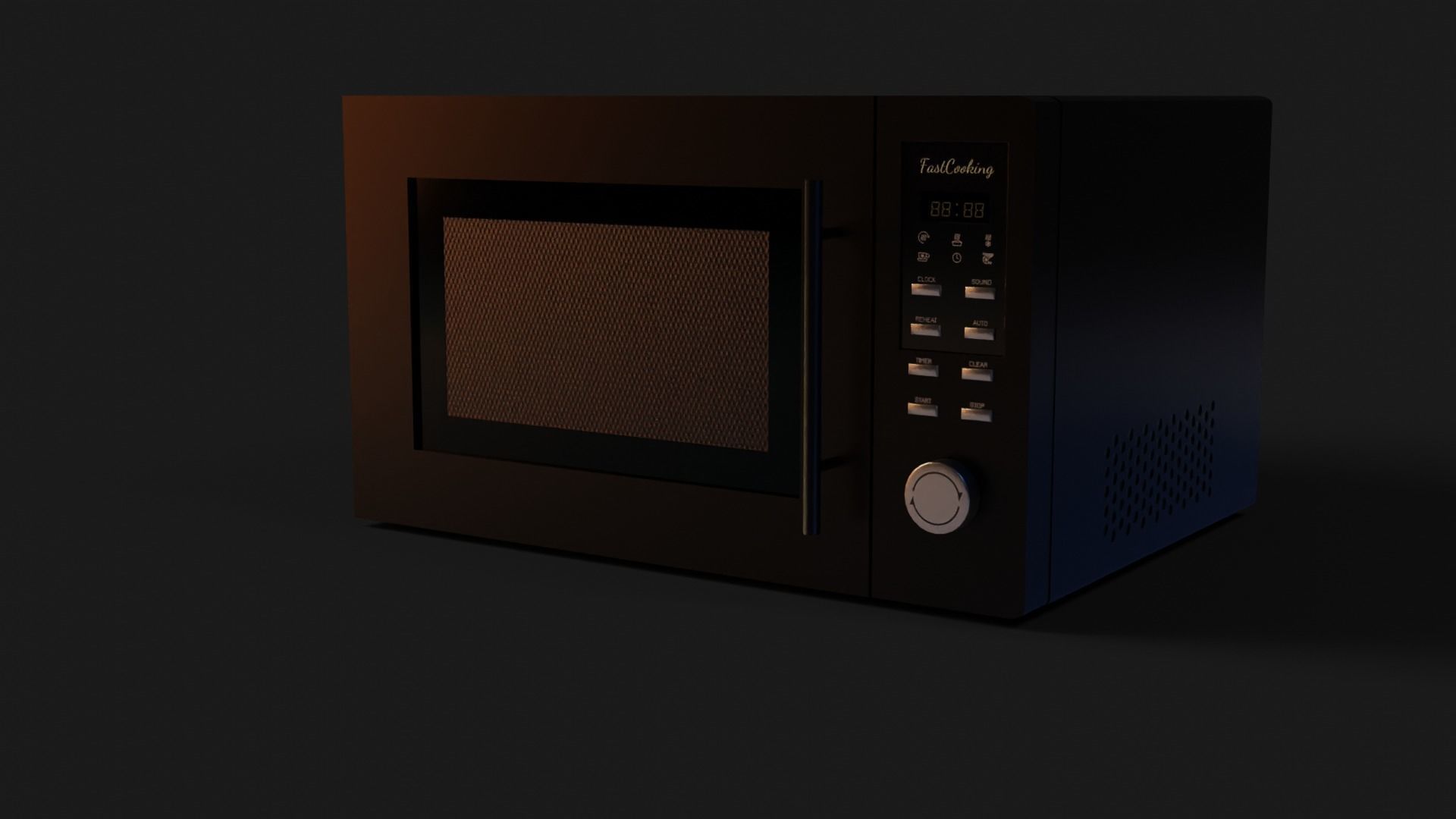 Microwave GameReady - LowPoly with PBR Material Low-poly 3D model_3
