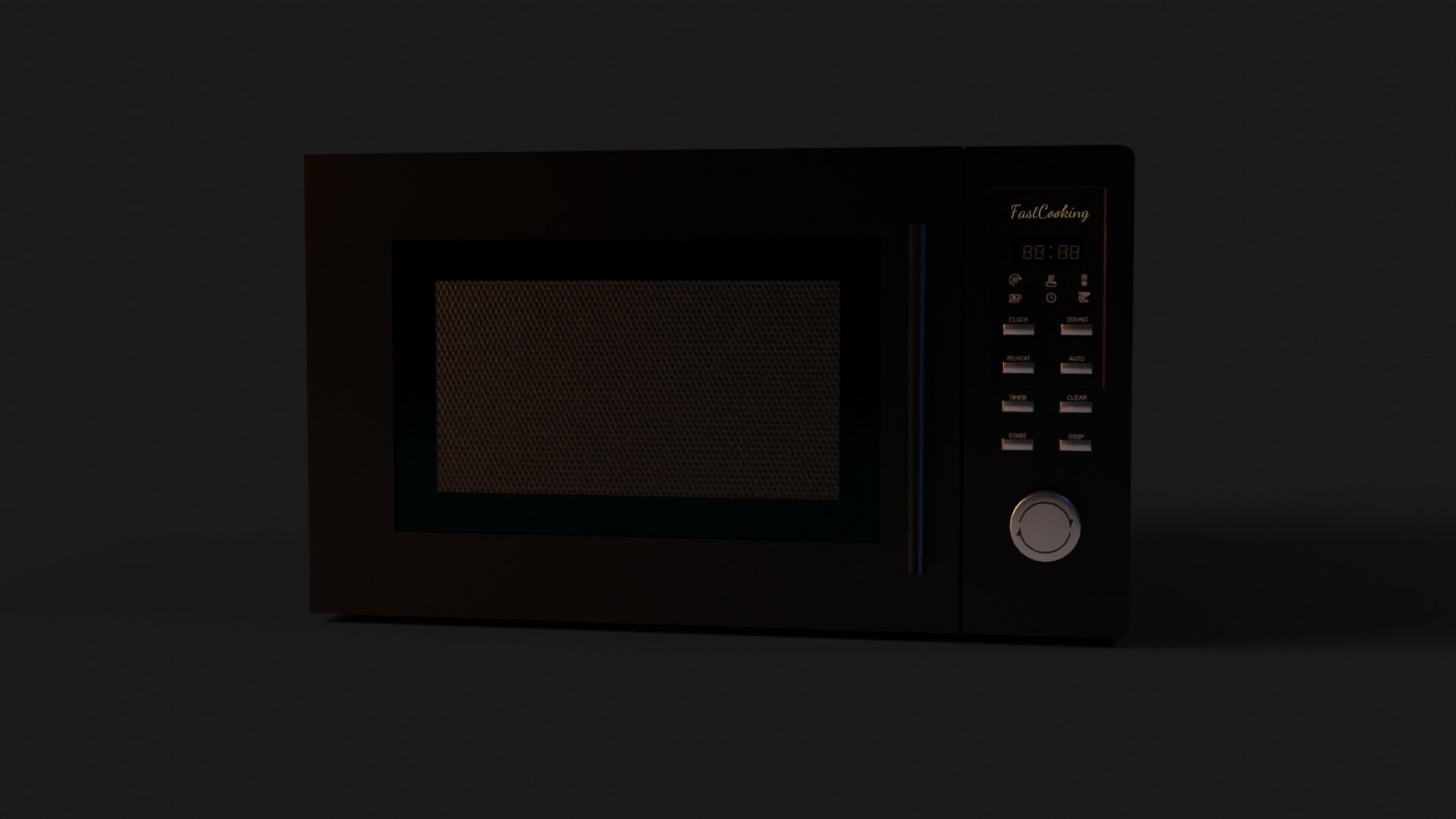 Microwave GameReady - LowPoly with PBR Material Low-poly 3D model_7