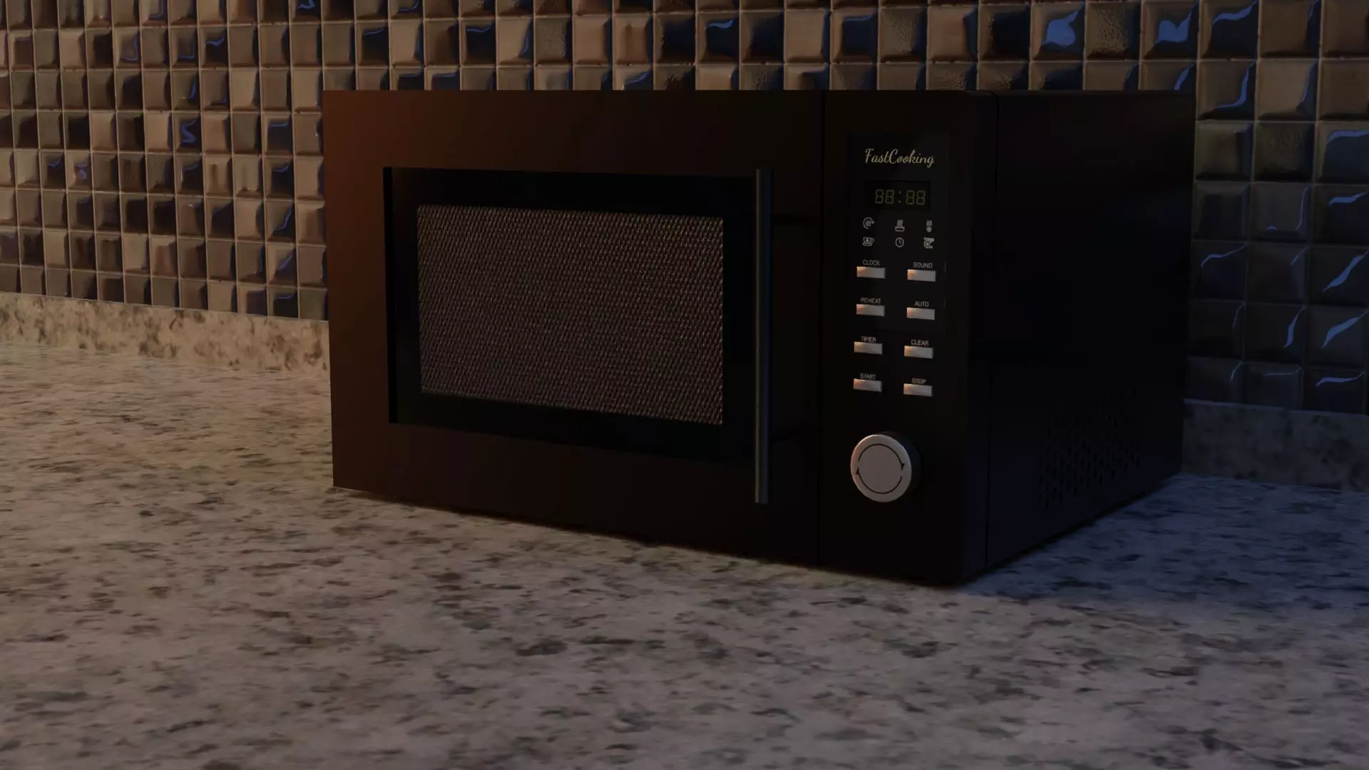Microwave GameReady - LowPoly with PBR Material Low-poly 3D model_0