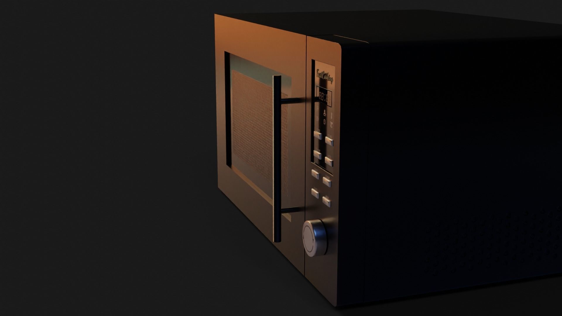 Microwave GameReady - LowPoly with PBR Material Low-poly 3D model_5