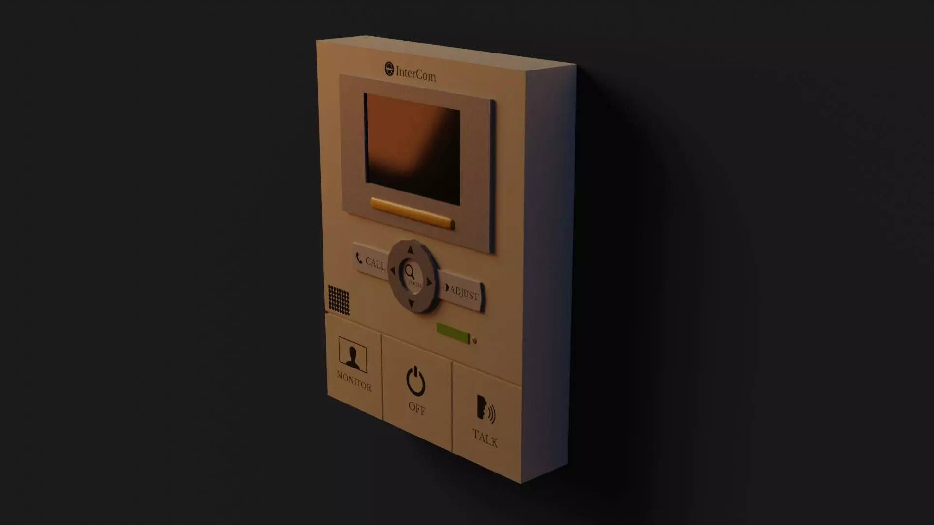 Intercom  GameReady - LowPoly with PBR Material Low-poly 3D model_0