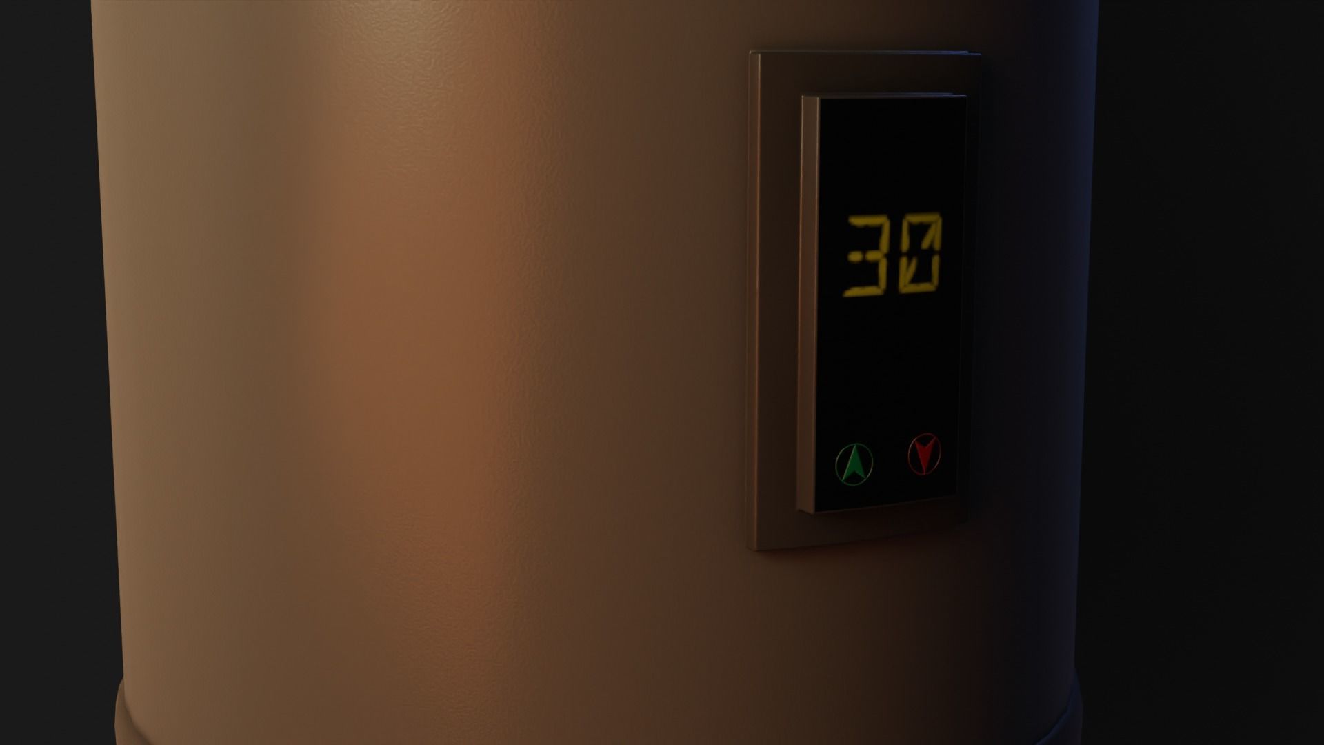 Electric Water Heater GameReady - LowPoly with PBR Material Low-poly 3D model_4