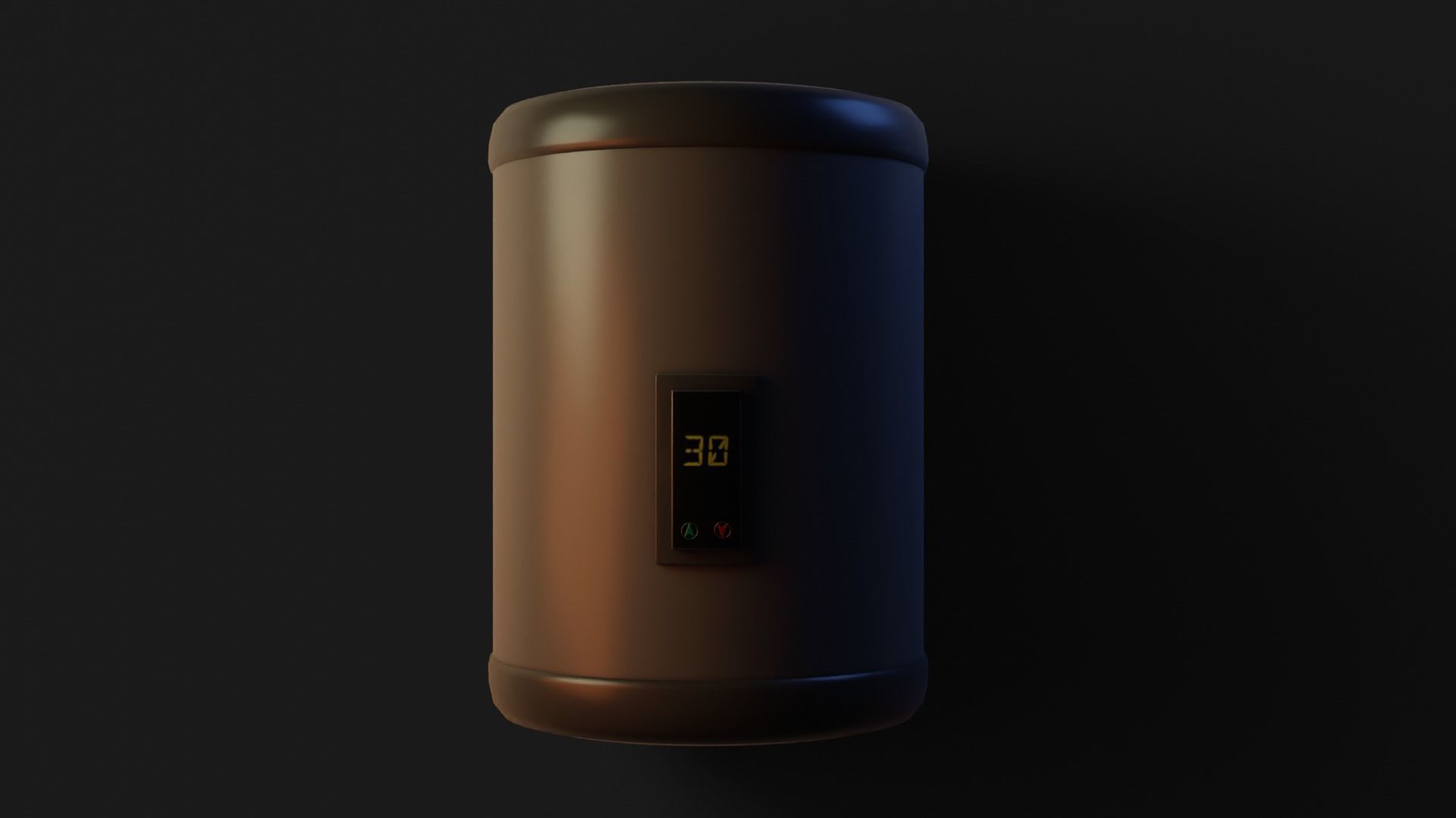 Electric Water Heater GameReady - LowPoly with PBR Material Low-poly 3D model_1
