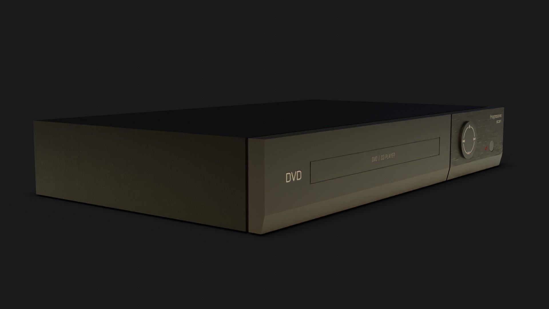 DVD Player GameReady - LowPoly with PBR Material Low-poly 3D model_2