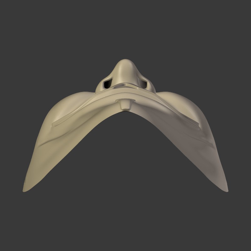 Anonymous Mask Low-poly 3D model_7