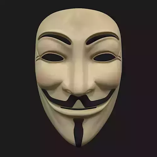 Anonymous Mask Low-poly 3D model