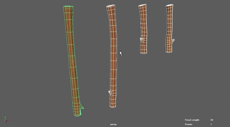 Sticks set of 3D model_3