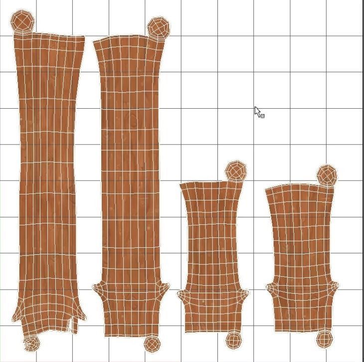 Sticks set of 3D model_4