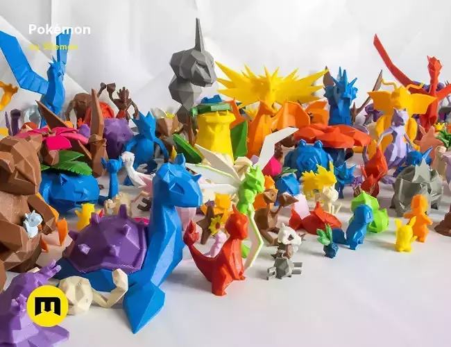 Low Poly Pokemon Collection Gen 1  Low-poly 3D model