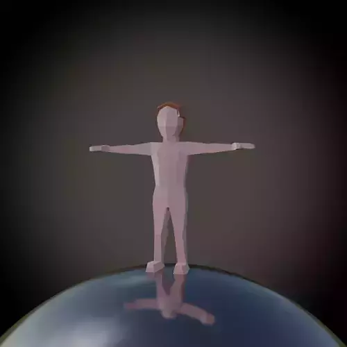 Polygonal Man Low-poly 3D model
