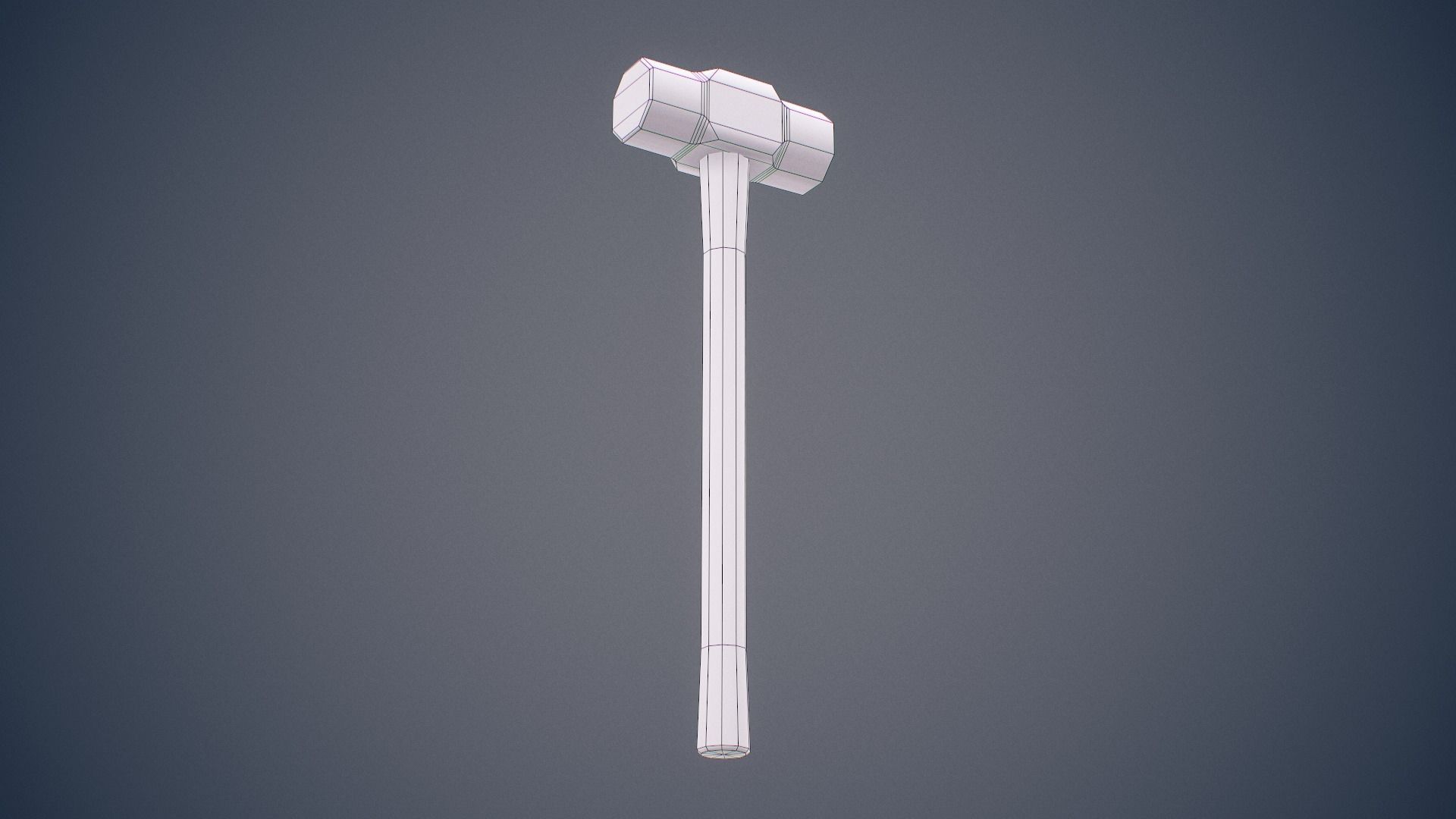 Worn Sledgehammer Low-poly 3D model_12