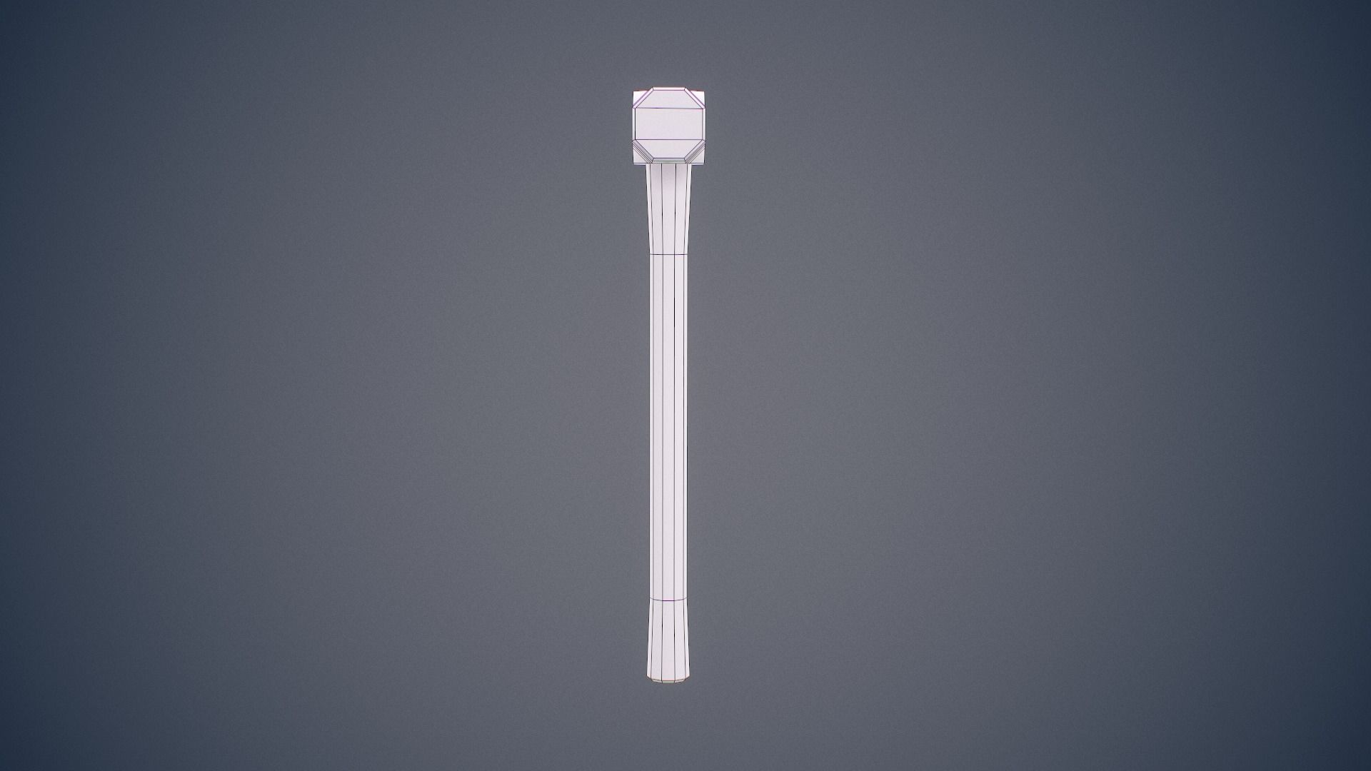 Worn Sledgehammer Low-poly 3D model_13