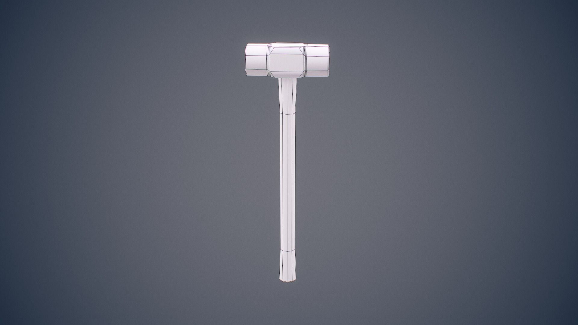 Worn Sledgehammer Low-poly 3D model_11