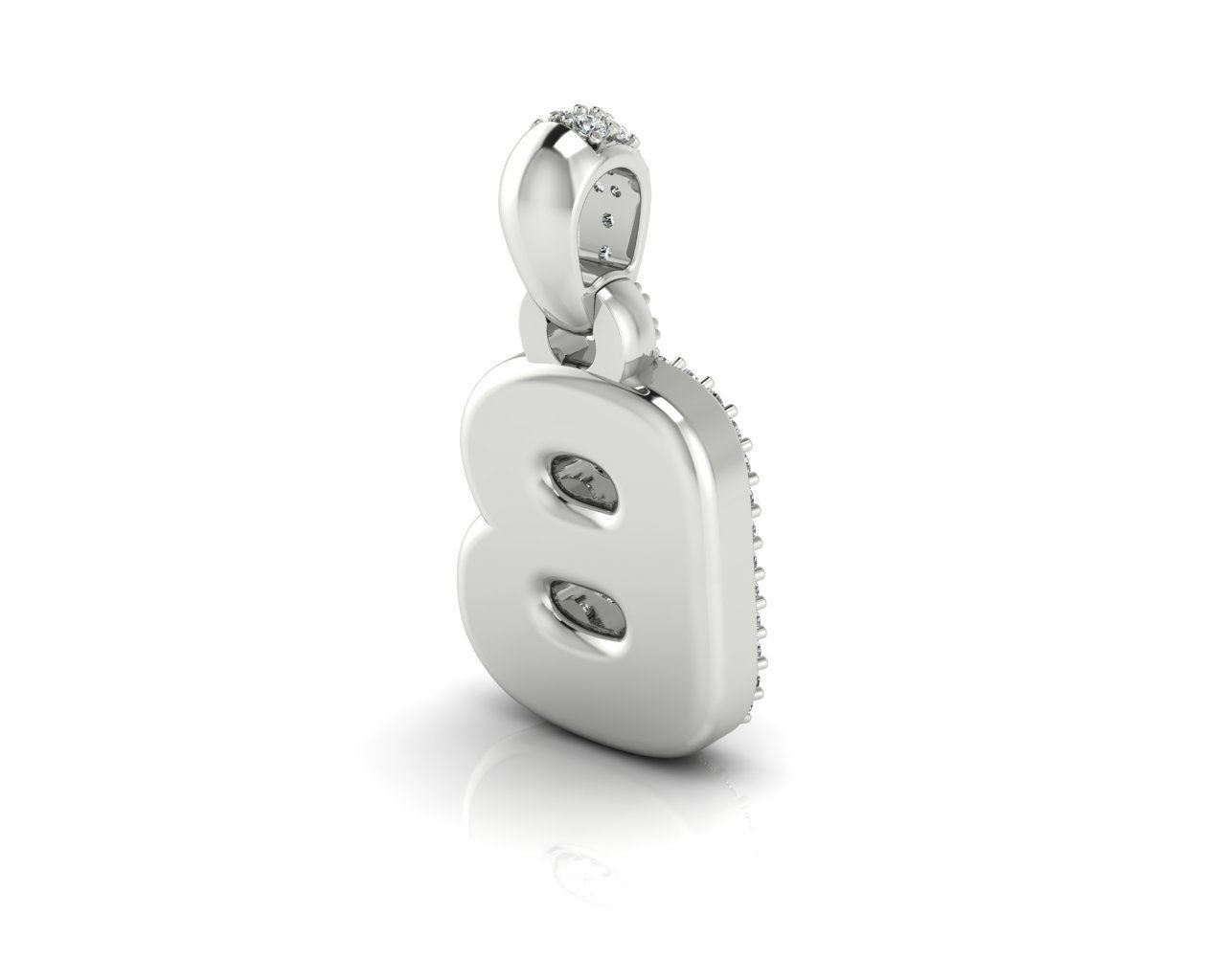 Alphabet Bubble B 3D print model_8