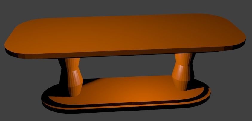 Table Low-poly 3D model_3