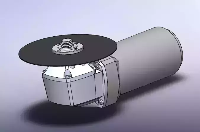 Angle grinder powertrain Low-poly 3D model
