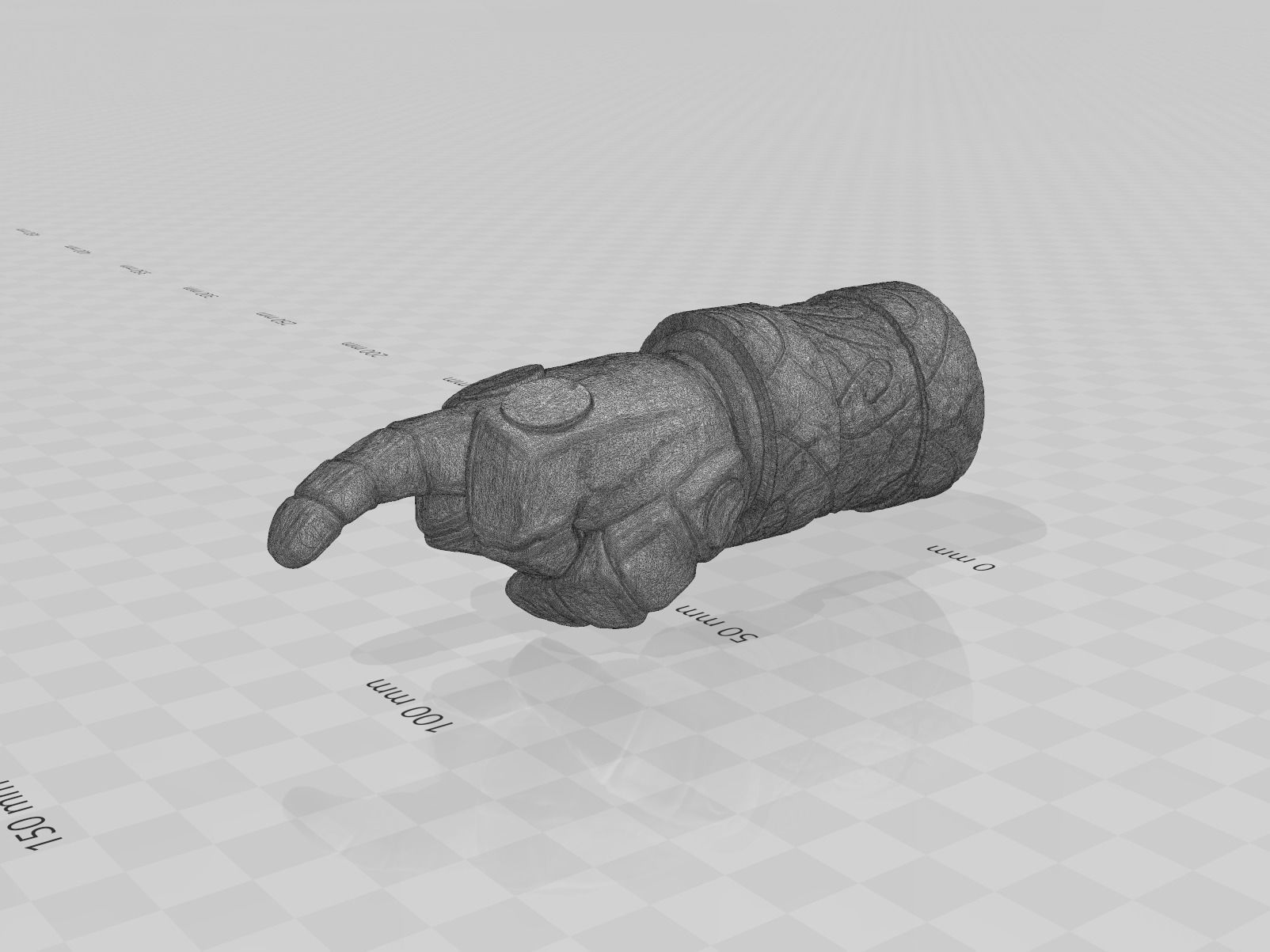 Hellboy Middle Finger of Doom Right Hand of Doom 3D print model_7