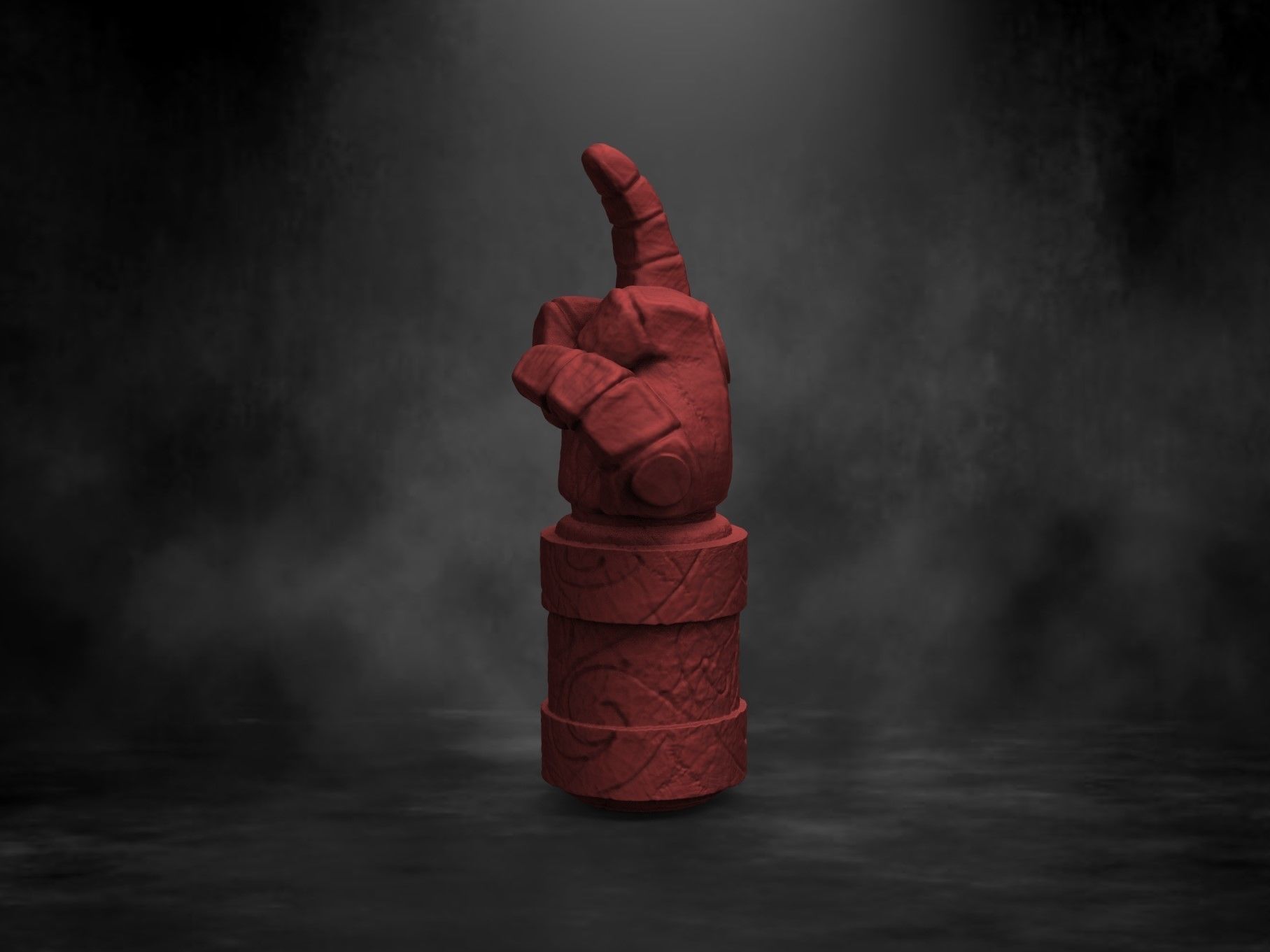 Hellboy Middle Finger of Doom Right Hand of Doom 3D print model_1