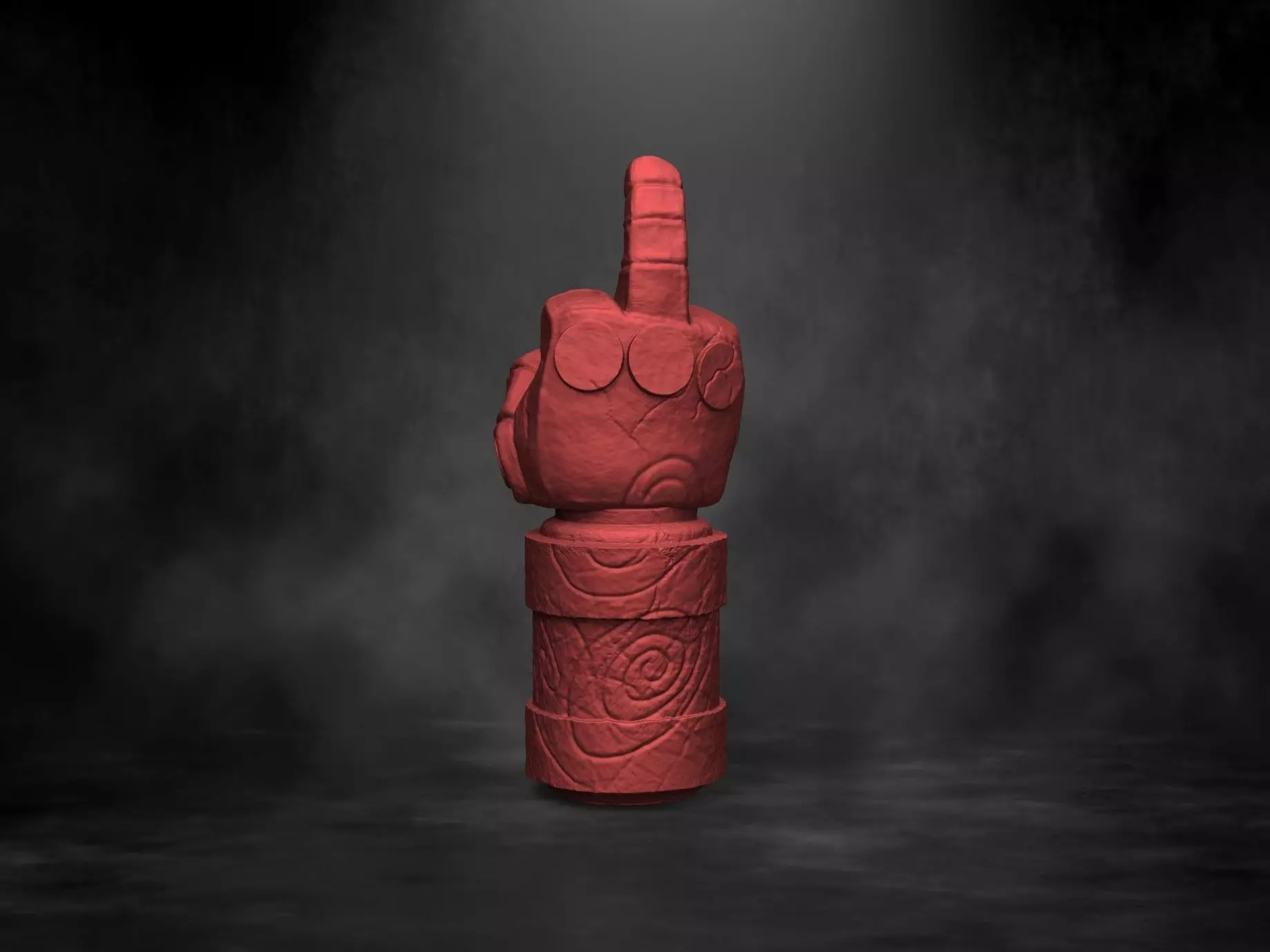 Hellboy Middle Finger of Doom Right Hand of Doom 3D print model_0