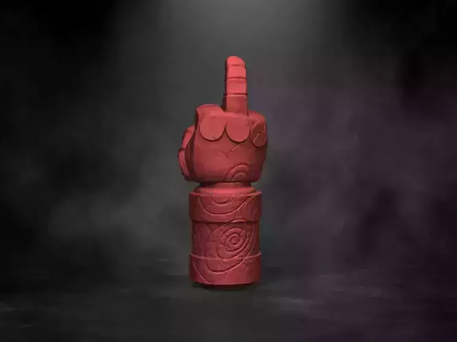 Hellboy Middle Finger of Doom Right Hand of Doom 3D print model