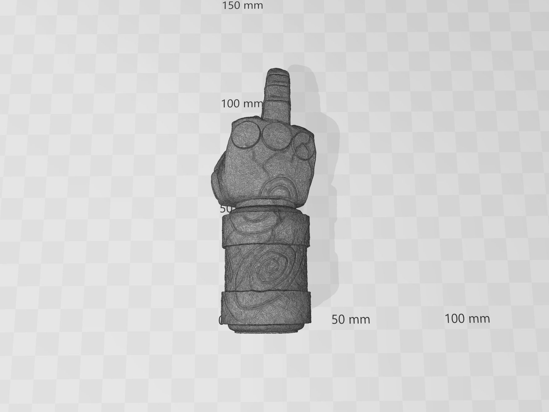 Hellboy Middle Finger of Doom Right Hand of Doom 3D print model_5