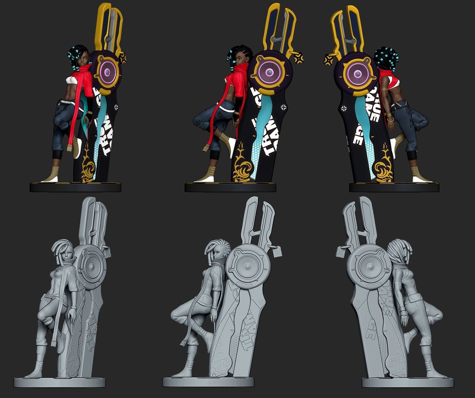 True Damage Senna - League of Legends 3D print model_2