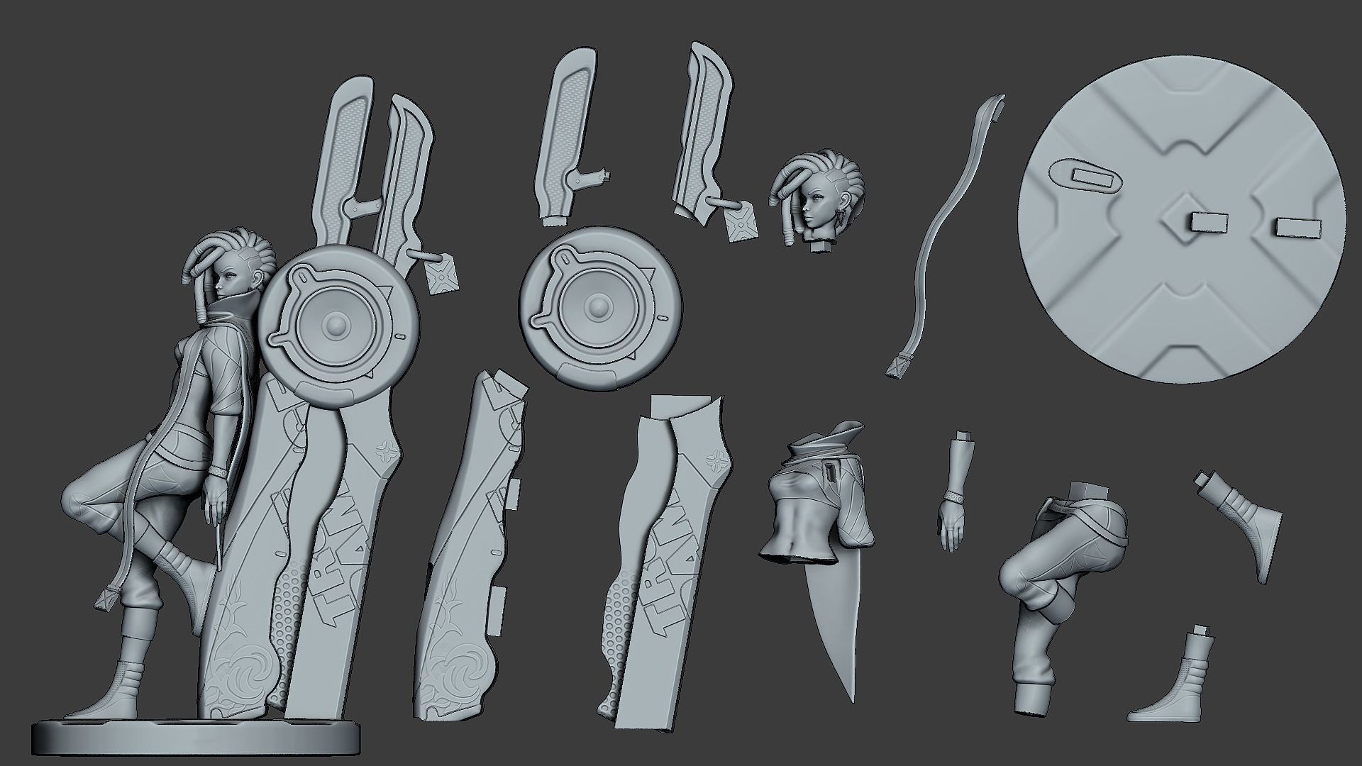 True Damage Senna - League of Legends 3D print model_3