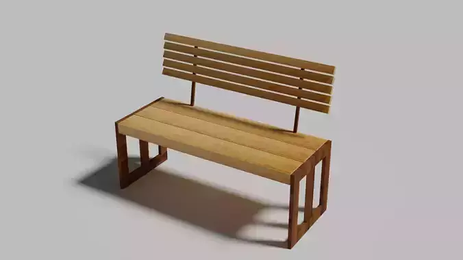 Streetbench wooden bench